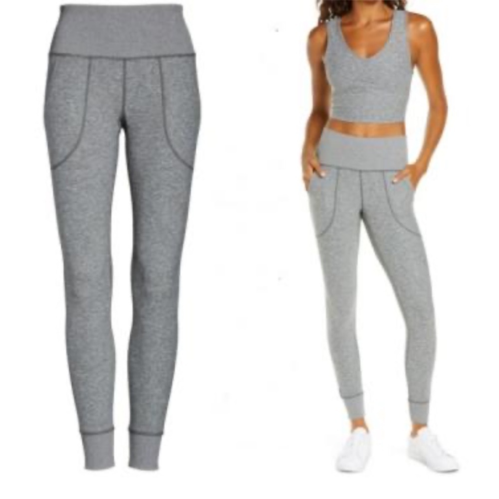 Zella Restore Soft Pocket Grey Joggers Womens Leggings XXS EUC